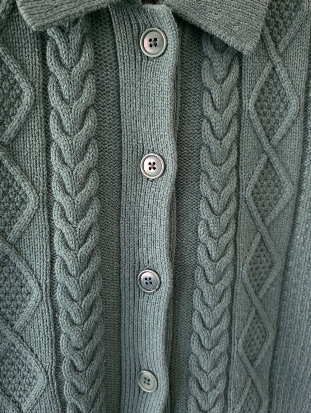Sunday Best XS Coastal Cottagecore Fisherman Cable Knit Merino Wool Blend Vest - Picture 9 of 15